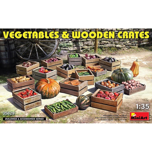 [ MINIART35629 ] Vegetables & wooden crates 1/35