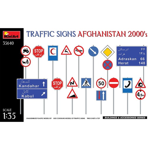 [ MINIART35640 ] Traffic Signs Afghanistan 2000's 1/35
