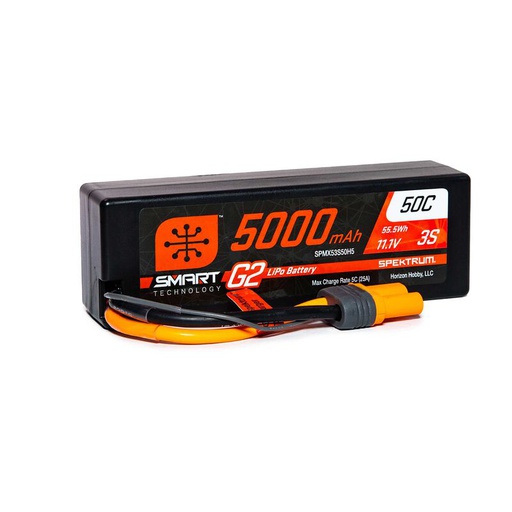 [ SPMX53S50H5 ] 5000mAh 3S 11.1V Smart G2 Lipo 50C Hard Case IC5