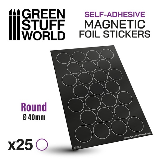 [ GSW10864 ] Green stuff world Self-Adhesive Magnetic Base Round 40mm