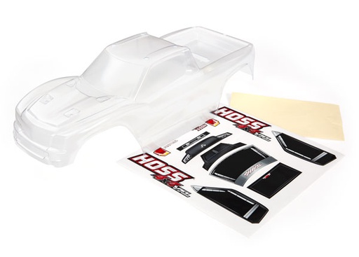 [ TRX-9011 ] Traxxas  Body, Hoss® 4X4 (clear, requires painting)/ window, grille, lights decal sheet - TRX9011