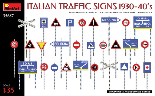 [ MINIART35637 ] Miniart Italian Traffic Signs 1930-40's 1/35