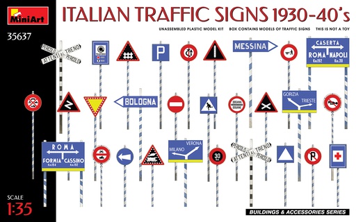 [ MINIART35637 ] Miniart Italian Traffic Signs 1930-40's 1/35