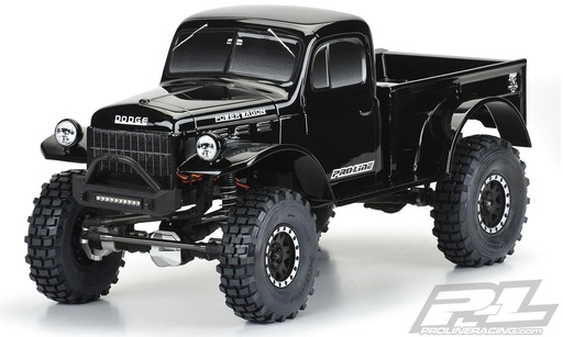 [ PR3499-18 ] Proline 1946 Dodge Power Wagon Tough-Color (Black) Body for 12.3&quot; (313mm) Wheelbase Scale Crawlers