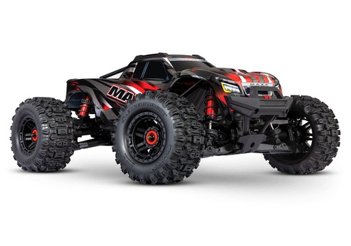 [ TRX-89086-4RED ] Traxxas Wide Maxx 1/10 Scale 4WD Brushless Electric Monster Truck, VXL-4S, TQi - RED - TRX89086-4RED