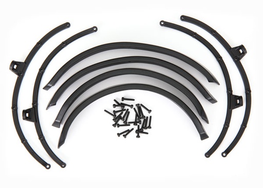 [ TRX-9227 ] Traxxas Fender flares, front & rear (2 each)/ flare mounts (4)/ 2x8 CS (24) (fits #9211 body) - TRX9227