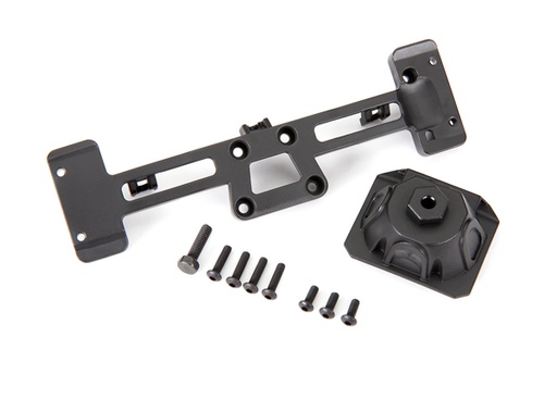 [ TRX-9219 ] Traxxas  Spare tire mount/ mounting bracket/ 3x8 BCS (3)/ 3x12 BCS (4)/ 4x15mm hex bolt (fits #9211 body) - TRX9219