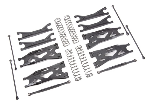 [ TRX-7895 ] Traxxas Suspension kit, X-Maxx® WideMaxx®, black (includes front & rear suspension arms, front toe links, driveshafts, shock springs) - TRX7895