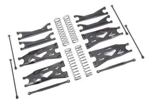 [ TRX-7895 ] Traxxas Suspension kit, X-Maxx® WideMaxx®, black (includes front &amp; rear suspension arms, front toe links, driveshafts, shock springs) - TRX7895