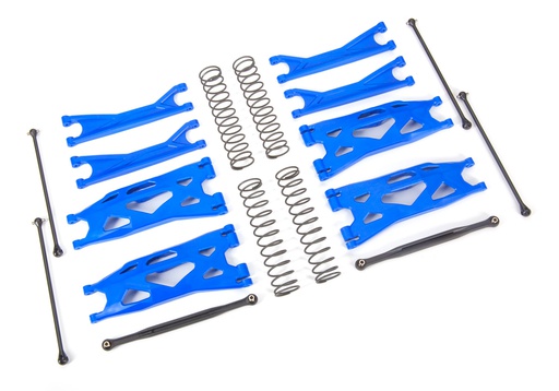 [ TRX-7895X ] Traxxas Suspension kit, X-Maxx® WideMaxx®, blue (includes front & rear suspension arms, front toe links, driveshafts, shock springs) - TRX7895X
