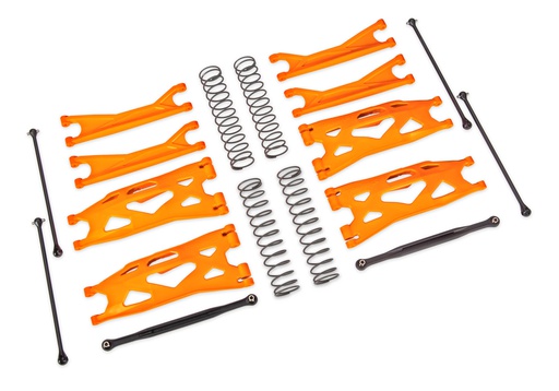 [ TRX-7895T ] Traxxas Suspension kit, X-Maxx® WideMaxx®, orange (includes front & rear suspension arms, front toe links, driveshafts, shock springs) - TRX7895T