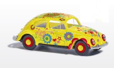 [ BUSCH52963 ] Volkswagen Kever met pretzel raam hippie krat 1952 1/87