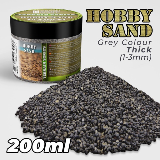 [ GSW11182 ] Green stuff world Thick Hobby Sand - Dark Grey 200ml