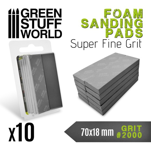 [ GSW10774 ] Green stuff world Foam Sanding Pads 2000 grit