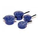 [ MM19075 ] Blauwe steelpannen (4st.)