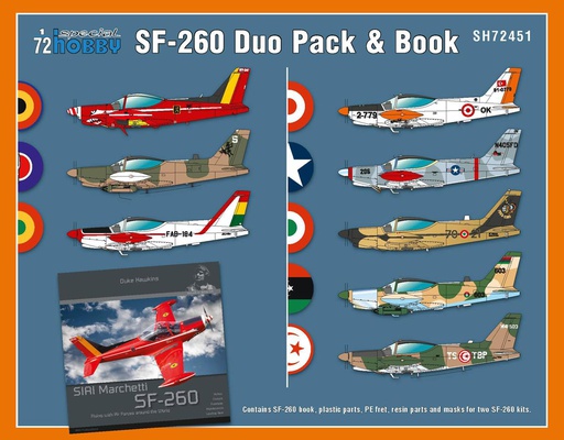 [ SPH72451 ] Special Hobby SIAI Marchetti SF-260 Duo Pack &amp; Book