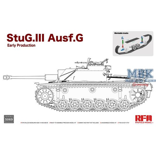 [ RFM5069 ] Ryefiel model StuG III Ausf. G early with Workable tracks  1/35