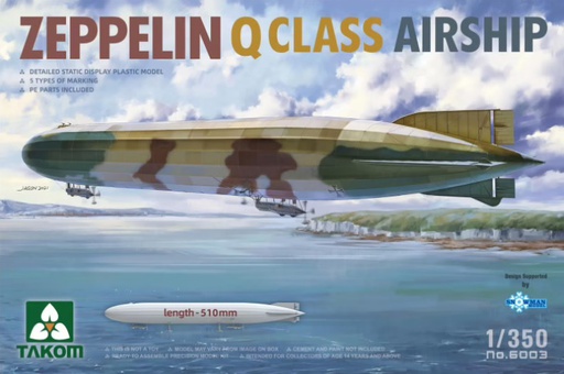 [ TAKOM6003 ] Zeppelin Q class airship  1/350