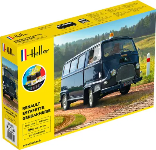 [ HE56742 ] Heller Renault estafette gendarmerie  1/24