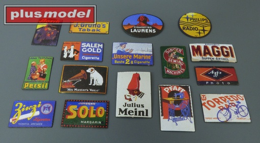 [ PLUSMODEL568 ] Tin advertising sign Germany 30's tot 40's  1/35
