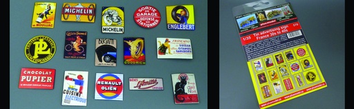 [ PLUSMODEL570 ] Tin advertising sign France 30's tot 40's  1/35