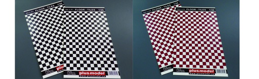 [ PLUSMODEL571 ] Floor tiles black and white 1/35