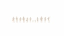 [ NO16002 ] Staande Mensen 1/100 Wit, Architecture Line (12st)