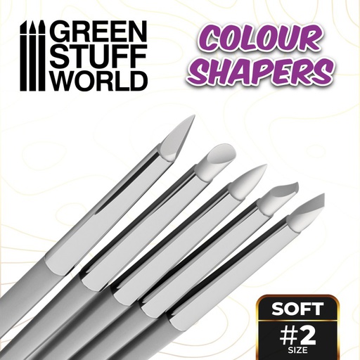 [ GSW1026 ] Green stuff world Colour Shapers Brushes SIZE 2 - WHITE SOFT