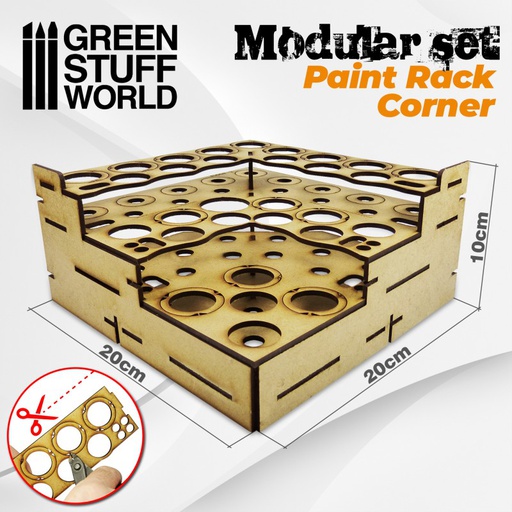 [ GSW9847 ] Green stuff world Modular Paint Rack - STRAIGHT CORNER