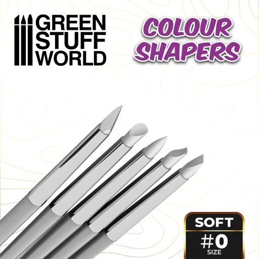 [ GSW1025 ] Green stuff world Colour Shapers Brushes SIZE 0 - WHITE SOFT