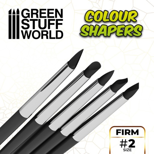 [ GSW1024 ] Green stuff world Colour Shapers Brushes SIZE 2 - BLACK FIRM