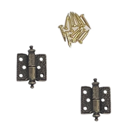 [ MM11450 ] Mini Mundus Rechthoekige Metalen Scharnieren 15x10x2mm