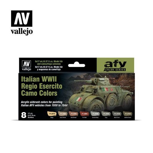 [ VAL71645 ] Vallejo Italian WWII Regio Esercito Camo Colors (8st.)