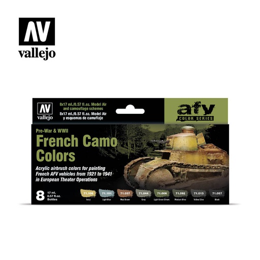 [ VAL71644 ] Vallejo French Camo Colors 8x17ml