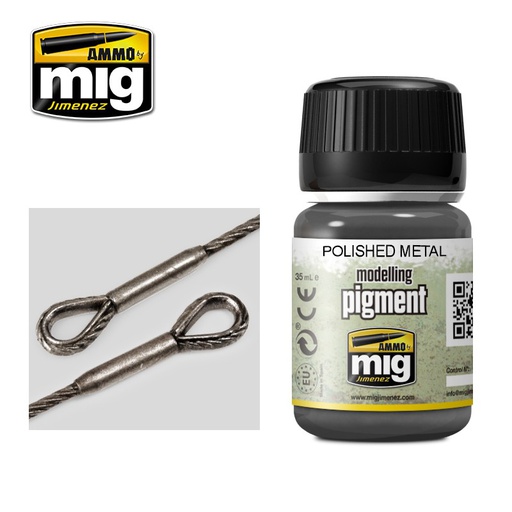 [ MIG3021 ] Mig Modelling Pigment Polished Metal 35ml