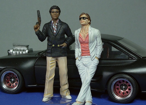 [ SP-TMF24067 ] Figure &quot;Miami cops&quot; 1/24 unpainted (Resin)