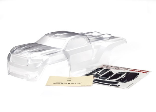 [ TRX-9511 ] Traxxas Body, Sledge™ (clear, requires painting)/window, grille, lights decal sheet TRX9511
