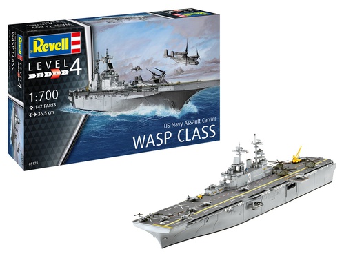 [ RE05178 ] Revell US Navy Assault Carrier Wasp Class 1/700