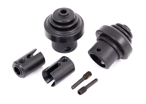 [ TRX-9587 ] Traxxas  Drive cup, front or rear (hardened steel) (for differential pinion gear)/ driveshaft boots (2)/ boot retainers (2) TRX9587