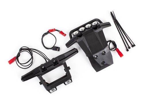 [ TRX-6793 ] Traxxas LED light set, complete (includes front and rear bumpers with LED light bar, rear LED harness, & BEC Y-harness) (fits 4WD Rustler®) TRX6793
