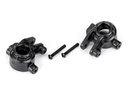 [ TRX-9037 ] Traxxas  Steering blocks, extreme heavy duty, black (left & right)/ 3x20mm BCS (2) (for use with #9080 upgrade kit) TRX9037
