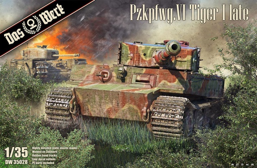 [ DW35028 ] Das werk Pzkpfwg.VI Tiger I late (german WWII heavy tank) 1/35