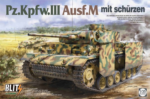 [ TAKOM8002 ] Takom Pz.Kpfw.III Ausf.M mit schürzen 1/35