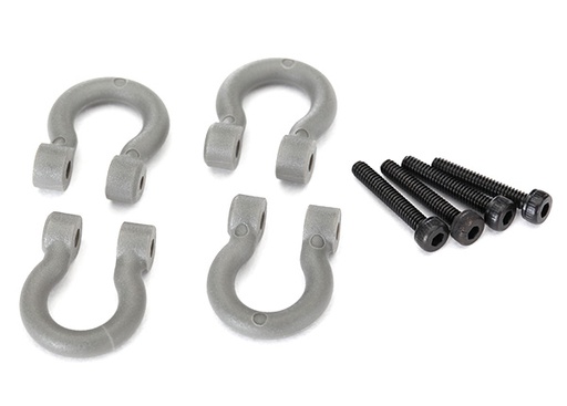 [ TRX-8234 ] Traxxas Bumper D-Rings, gray (front or rear)/ 2x12 CS (4) - TRX8234