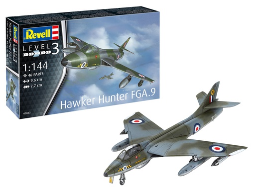 [ RE03833 ] Revell Hawker Hunter FGA.9 1/144