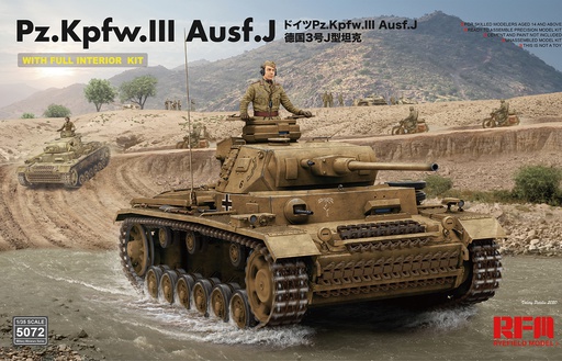 [ RFM5072 ] Ryefield Model Pz. Kpfw. III Ausf. J w/full interior 1/35