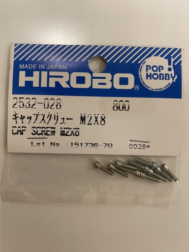 [ H2532-028 ] Hirobo Cap Screw M2x8