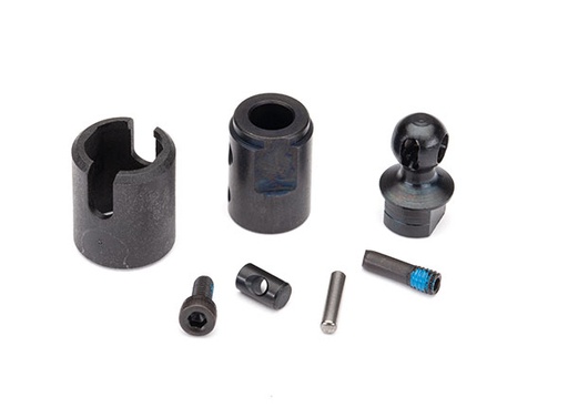 [ TRX-8849 ] Traxxas  Output drive, transmission or differential (pin retainer (1)/ drive cup (1)/ drive ball (1)/ center ball (1)/ drive pin (1)/ 3x10 screw pin (1)/ cross pin (black) (1)/ 2.5x6 CS (with threadlock) (1)) (use with 6X6 axle configuration) trx8849