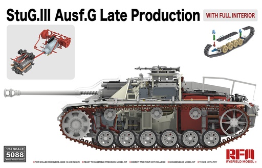 [ RFM5088 ] Ryefield Model Stug.III Ausf.G late production WWII  1/35