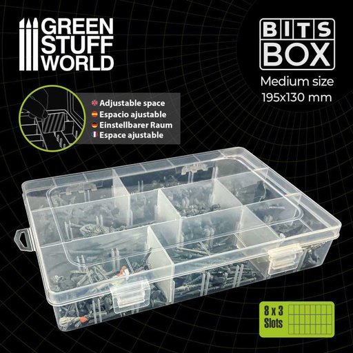 [ GSW3554 ] Green stuff world Removable plastic bits box (storage box)